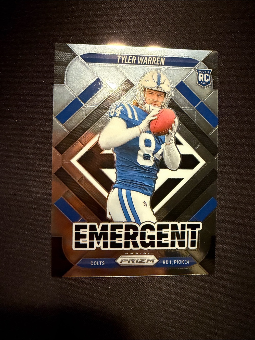 Tyler Warren Panini Prizm 2025 Emergent Rookie Card